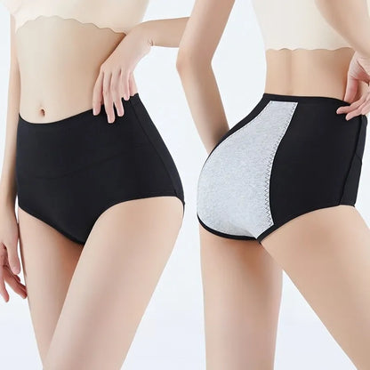High Waist Cotton Menstrual Panties for Full Coverage and Leak Protection