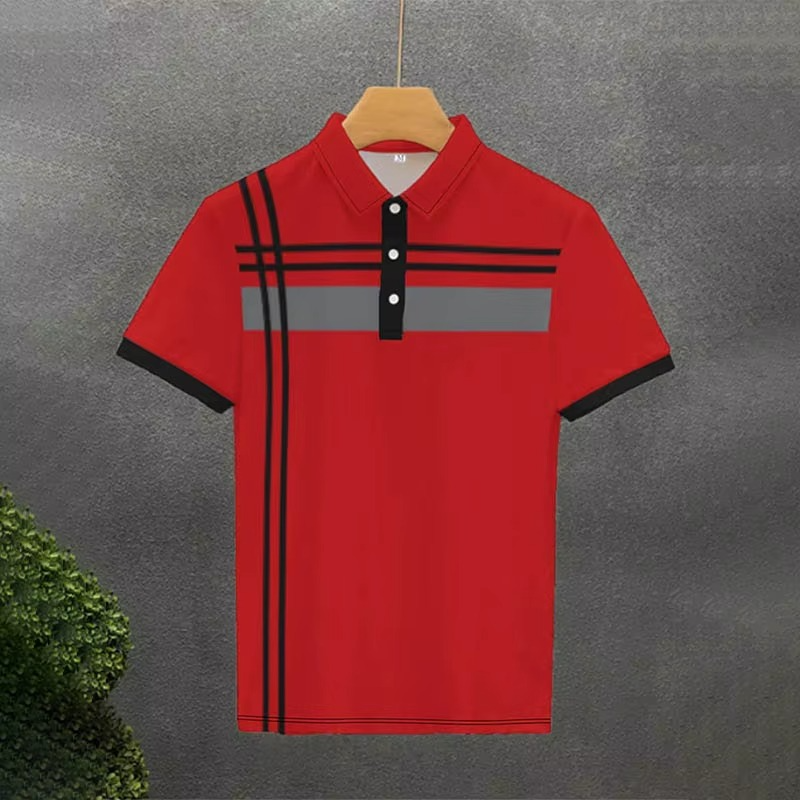 Slim Fit 3D Digital Print Polo