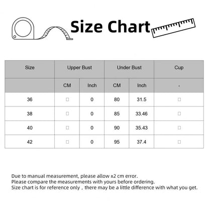 Adjustable Bra Shoulder Strap Front Button Closure 3/4 Cup Wireless Push-up