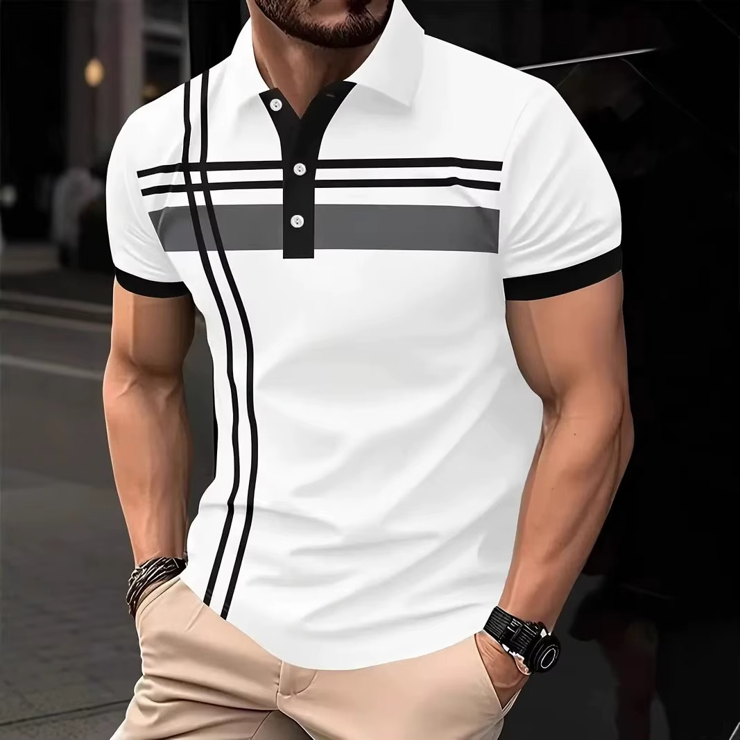 Slim Fit 3D Digital Print Polo