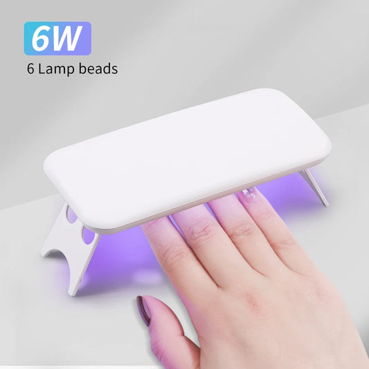 Mini Nail Dryer 6W Machine Portable UV Led Lamp Manicure Home Use Nail Lamp for Qucik Drying Polish Varnish with USB Cable San Remo