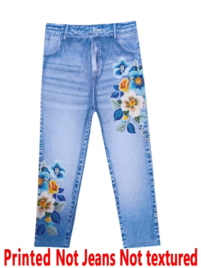 Printed Pants - Not Denim Fabric