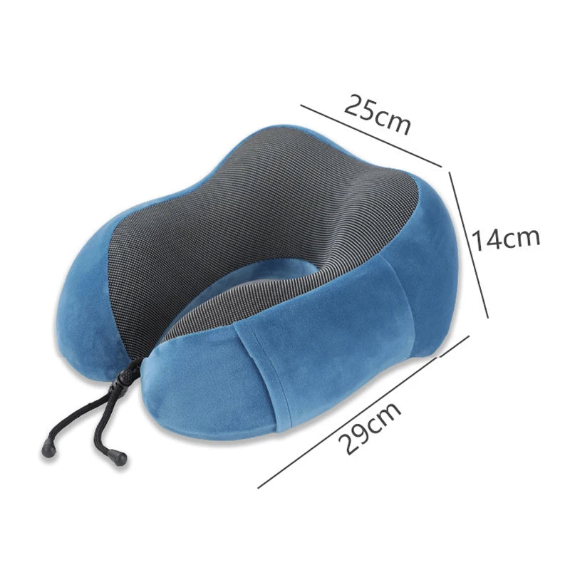 Memory Foam U-shaped Neck Pillow Soft Travel Pillow Massage Neck Pillow Sleep Plane Car Cervical Spine Pillow Bedding Nap San Remo Shops