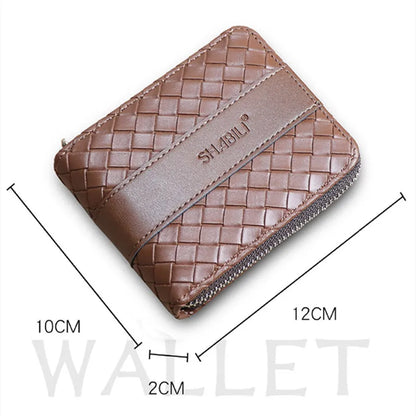 2024 New Short Wallet Braided Korean Youth Men's Horizontal Wallet Multi-card Trend Card Holder San Remo Shops