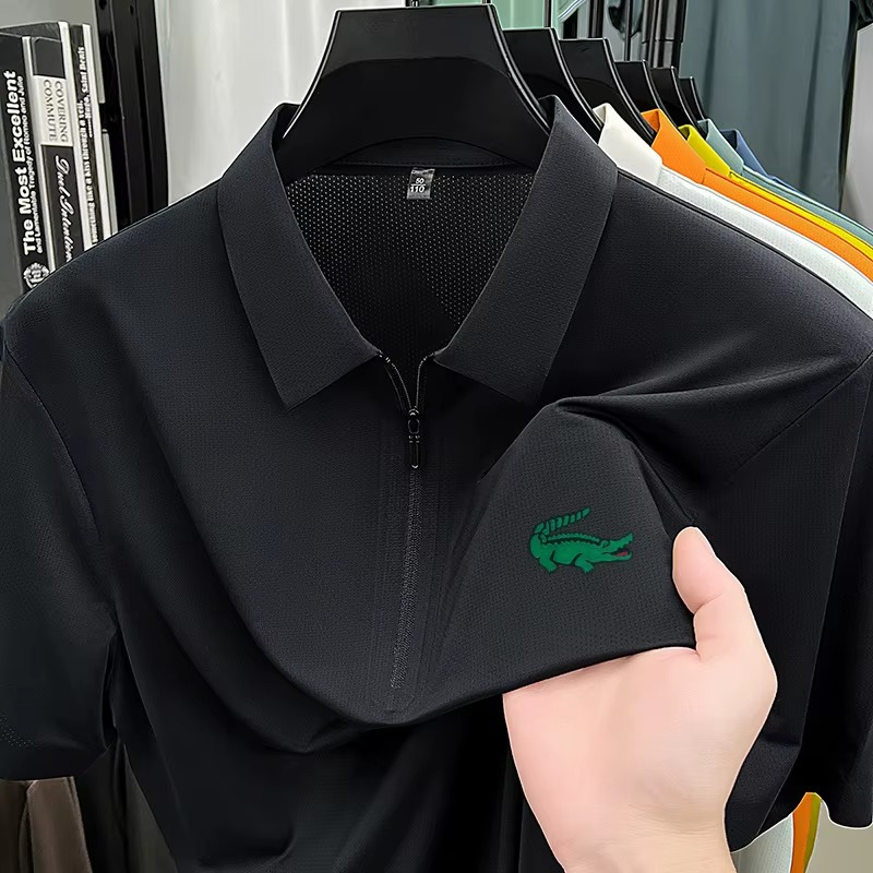 Polo Shirt Seamless Half Zipper