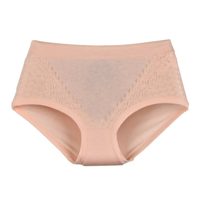 2024 Women High Waist Panties Female Seamless Briefs Modal Lace Plus Size Underpants Mother Middle Aged Oversize Panty Underwear