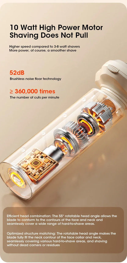 Electric Shaver for Men Facial Care Facial Care Beard Cleaning Multifunctional Washable Rechargeable Family Travel Outdoor