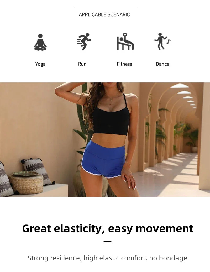 High-Waisted Fitness Exercise Running Yoga Shorts Tight Lifting Hip