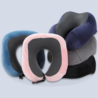 Memory Foam U-shaped Neck Pillow Soft Travel Pillow Massage Neck Pillow Sleep Plane Car Cervical Spine Pillow Bedding Nap San Remo Shops