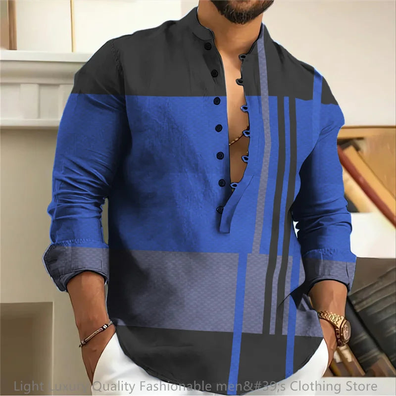 Men's Linen Long-Sleeve Shirt