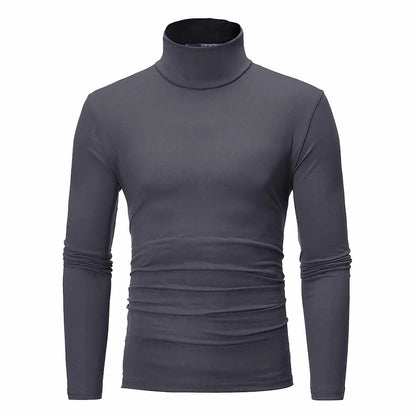 Casual Slim Fit Basic Rollkragen Hoher Kragen Männlich Herbst 1