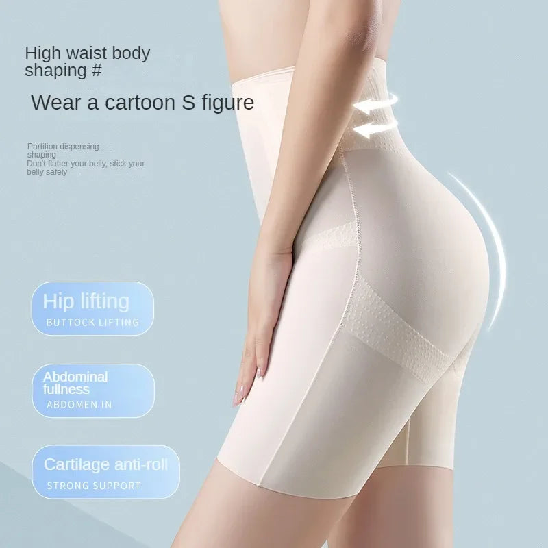 Seamless Body Shapers Women Ultra Thin Ice Silk Safety Shorts High Waist Flat Belly Reducing Panties Slimming Underwear San Remo