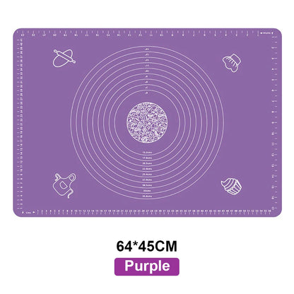 Tapete de silicona para amasar masa, tapete de silicona para hornear, pizza, pasteles, masa, repostería, cocina, parrilla, utensilios para hornear, tapete de mesa, hoja de almohadilla