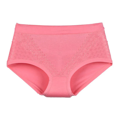 2024 Women High Waist Panties Female Seamless Briefs Modal Lace Plus Size Underpants Mother Middle Aged Oversize Panty Underwear