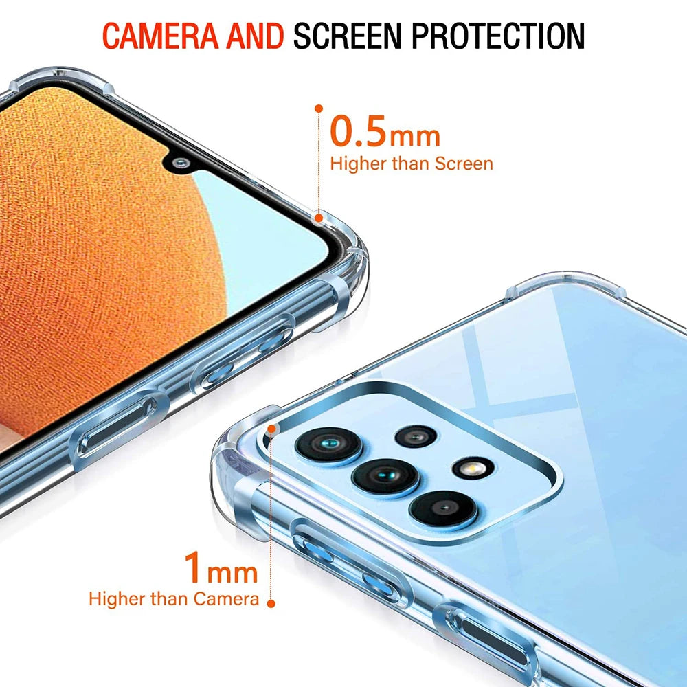 Luxury Shockproof Silicone Soft Case For Samsung Galaxy A73 A53 A33 A72 A52 A32 A22 A12 A71 A51 A31 A21s A70 A50 A40 Clear Cover San Remo