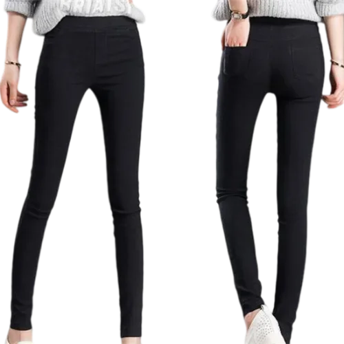 Womens Elastic Waist Legging with Pocket Female Skinny Leggins Femme Black White Pantalones De Mujer Casual Stretch Pencil Pants San Remo