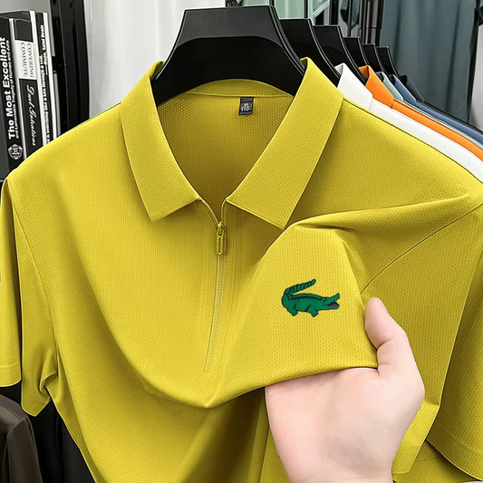 Polo Shirt Seamless Half Zipper