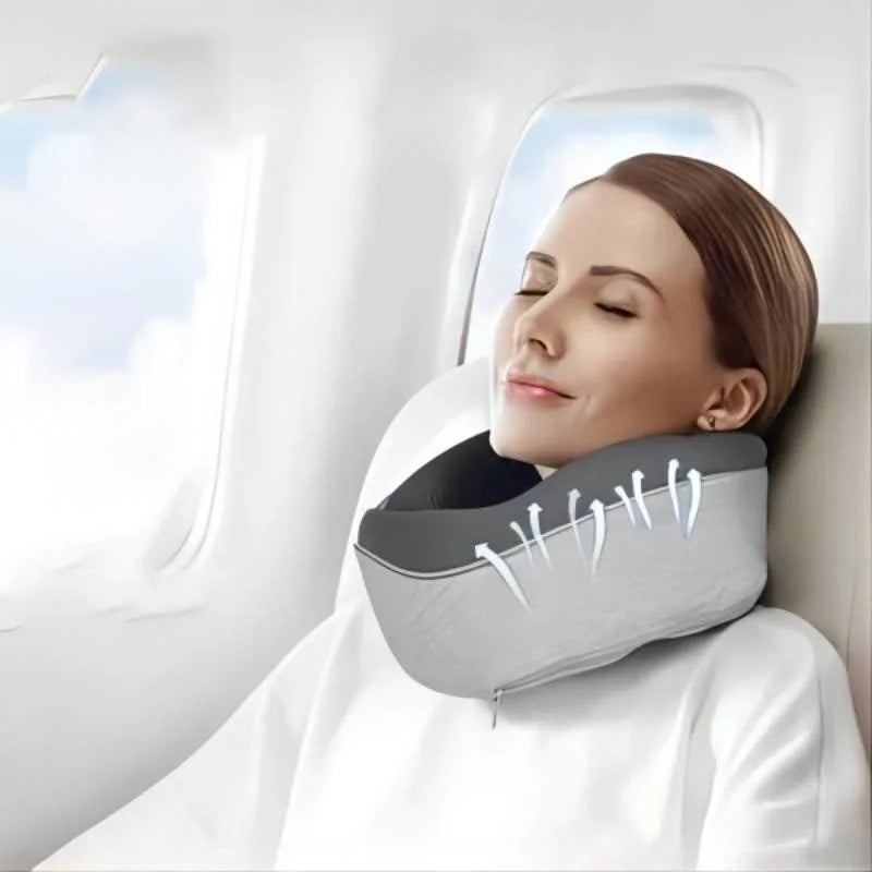 Travel Neck Pillow Durable U-Shape Travel Pillow Memory Foam Non-Distorting Airplane Pillow Protect Cervical Spine Napping San Remo Shops