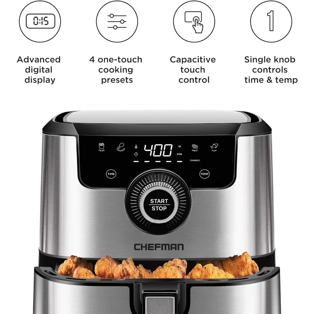 Air Fryer Healthy Cooking, 4.5 Qt, Dual Control Temperature, Dishwasher Safe Basket, w/ 60 Minute Timer & Auto Shutoff San Remo Shops