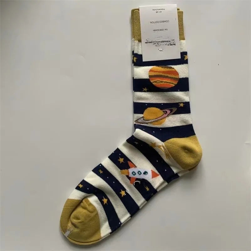 Happy Socks Men's Classic Crew Sock, Shoe Size 10 - 13 Soft Cotton