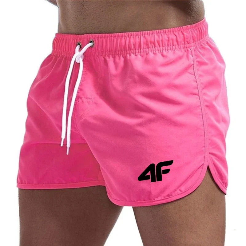 Men's Shorts  Beach Trunks Summer Swim Gym Pants Quick Drying Swimming  Ventilate Drawstring