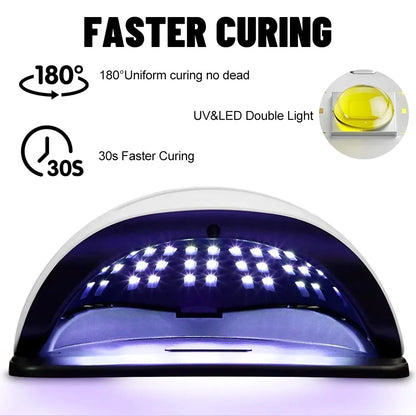 Upgrade Big Power 320W 72LEDs UV LED Lamp for Nails With Four Timer Memory Function Lamp for Gel Polish Drying Lamp for Manicure San Remo