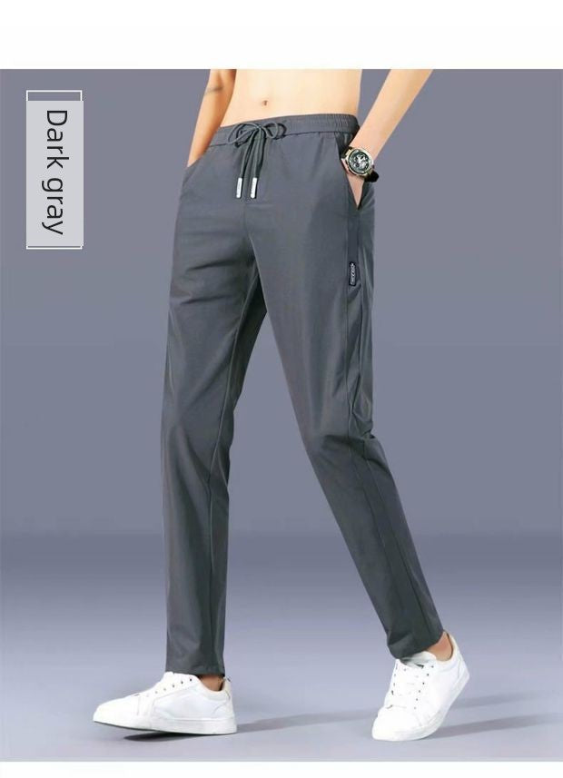 Quick-Dry Pants Men's Summer Thin Sports Pants Ice Silk