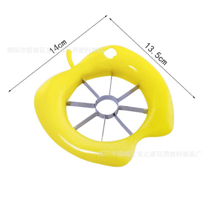 Stainless Steel Assist Apple Slicer Cutter Pear Fruit Divider Tool Apple Corer Divider Comfort Handle for Kitchen Fruit Peeler