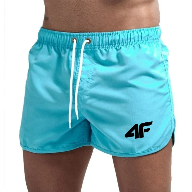 Men's Shorts  Beach Trunks Summer Swim Gym Pants Quick Drying Swimming  Ventilate Drawstring
