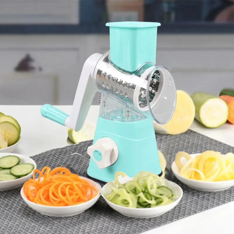 Vegetable and Fruit Shredding Household Kitchen Multifunctional Manual Drum Chopper - Easy to Cut Fruits and Vegetables Peeled a San Remo Shops