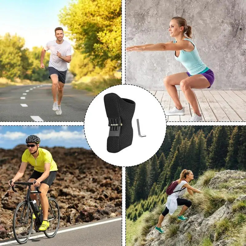 Joint Support Knee Pads Breathable Non-slip Lift Knee Pads Care Powerful Rebound Spring Force Knee Booster Loaded Knees Brace San Remo Shops