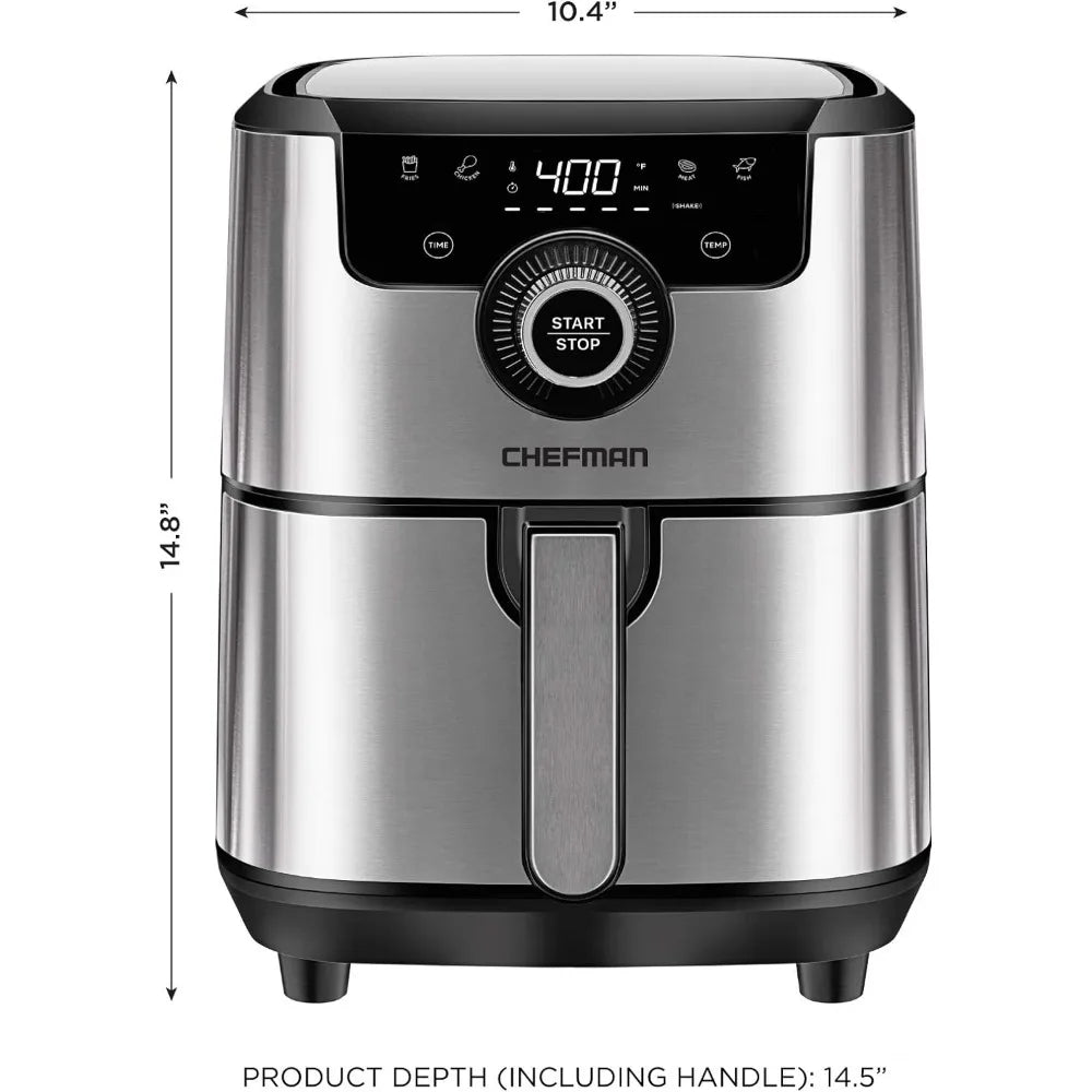 Air Fryer Healthy Cooking, 4.5 Qt, Dual Control Temperature, Dishwasher Safe Basket, w/ 60 Minute Timer & Auto Shutoff San Remo Shops