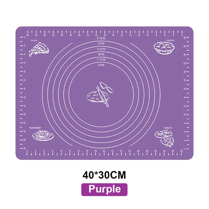 Tapete de silicona para amasar masa, tapete de silicona para hornear, pizza, pasteles, masa, repostería, cocina, parrilla, utensilios para hornear, tapete de mesa, hoja de almohadilla