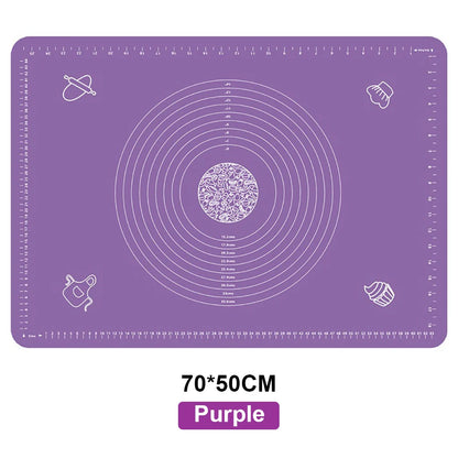 Tapete de silicona para amasar masa, tapete de silicona para hornear, pizza, pasteles, masa, repostería, cocina, parrilla, utensilios para hornear, tapete de mesa, hoja de almohadilla