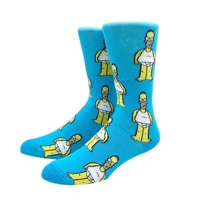 2023 neue Ankunft Anime Simpson Frauen Männer Lange Socken männer Knie-Hohe Cosplay Kalbsocken Erwachsene Persönlichkeit Hip Hop Weihnachtssocken