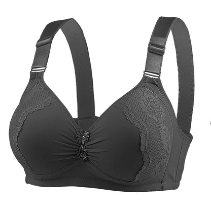 Push Up Bras for Women Large Size Full Cup Adjustment Wireless Lace Seamless Bralette