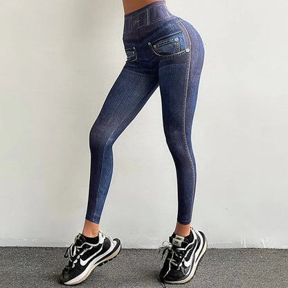Print Women Leggings Push Up Running Sports Leggings Slim Pants Fitness
