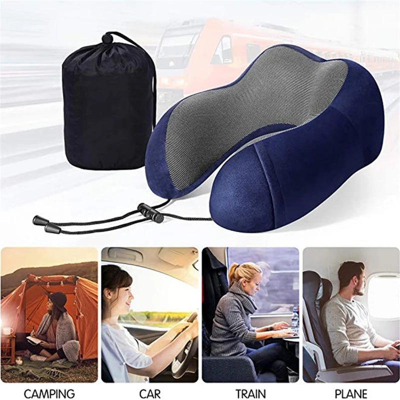 U Shaped Memory Foam Neck Pillows Soft Travel Pillow Massage Neck Pillow Sleeping Airplane Pillow Cervical Healthcare Bedding San Remo Shops