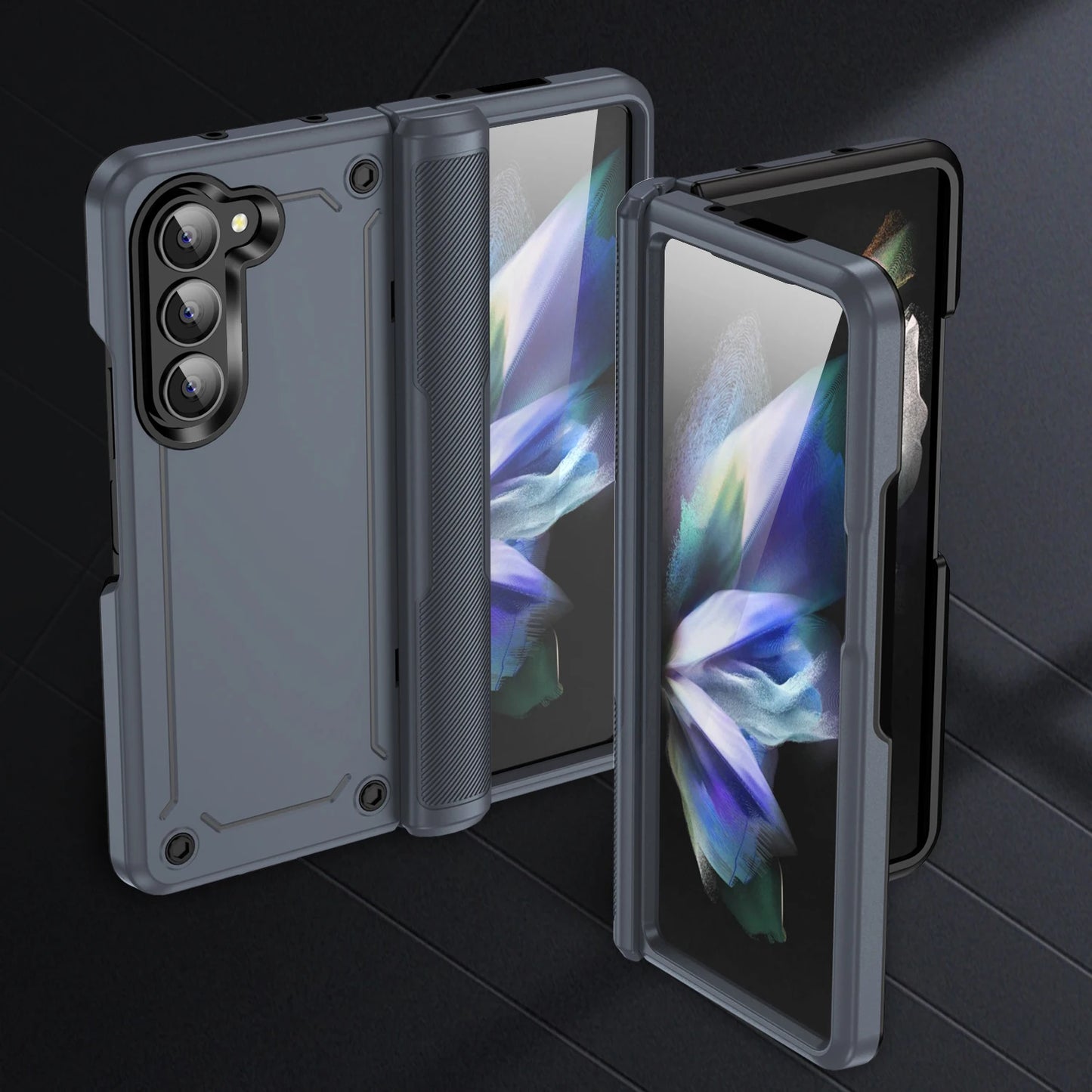 For Samsung Z Fold 5 Zfold5 Mobile Phone Accessories Hinge Case for Samsung Galaxy Z Fold 5 Fold5 5G Folding Protective Cover San Remo