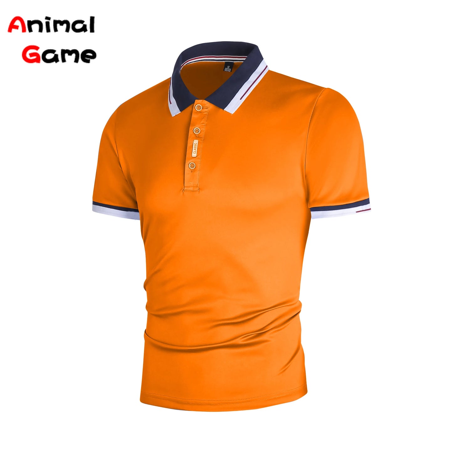 Dropshipping New Polo Shirt Men Solid Casual Cotton Polo Giraffe Men Slim Fit Embroidery Short Sleeve Men's Polo 8 Colors