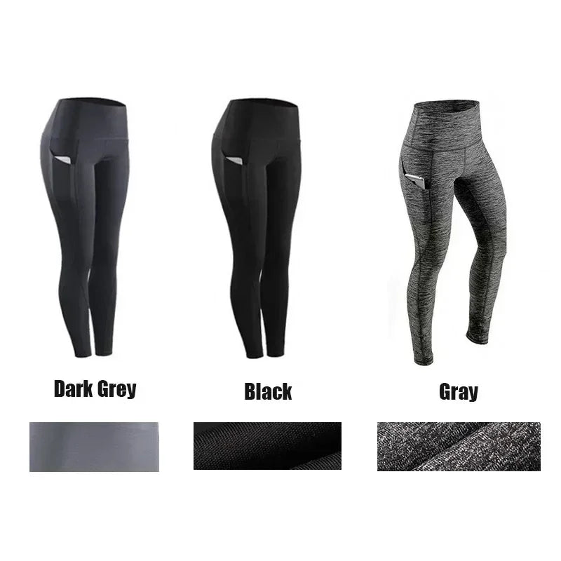 High Waist Legging Pockets Fitness Bottoms Running Sweatpants for Women Quick-Dry Sport Trousers Workout Yoga Pants 2023 NEW San Remo Shops