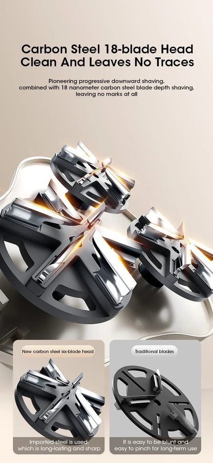 Electric Shaver for Men Facial Care Facial Care Beard Cleaning Multifunctional Washable Rechargeable Family Travel Outdoor