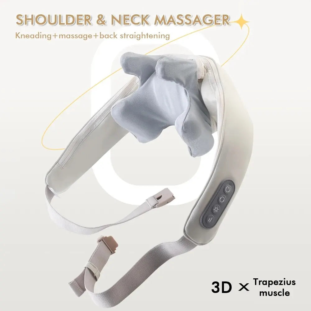 Foreverlily Wireless Neck And Back Massager Neck And Shoulder Kneading Massage Shawl Neck Cervical Relaxing Trapezius Massager San Remo Shops