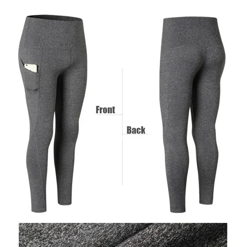 High Waist Legging Pockets Fitness Bottoms Running Sweatpants for Women Quick-Dry Sport Trousers Workout Yoga Pants 2023 NEW San Remo Shops