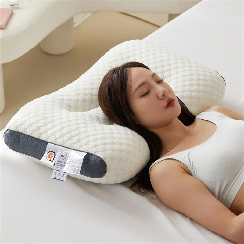 Cervical Orthopedic Neck Pillow Help Sleep Protect The Pillow Neck Household Soybean Fiber High Elastic Soft Pillow For Sleeping San Remo Shops