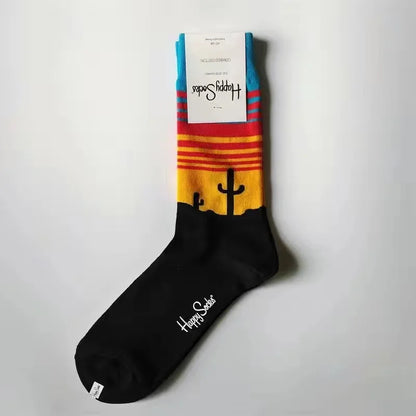 Happy Socks Men's Classic Crew Sock, Shoe Size 10 - 13 Soft Cotton