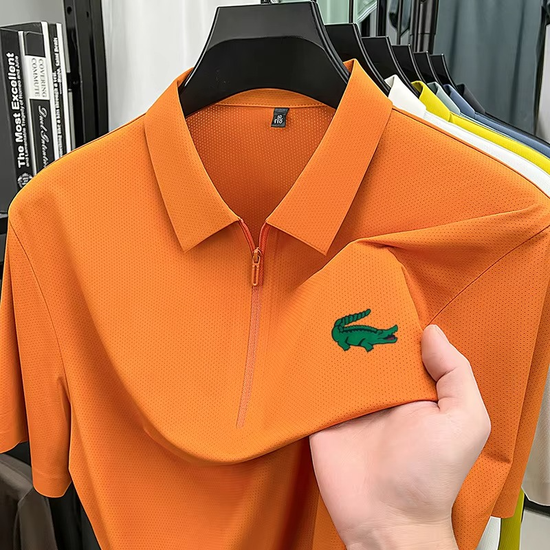 Polo Shirt Seamless Half Zipper