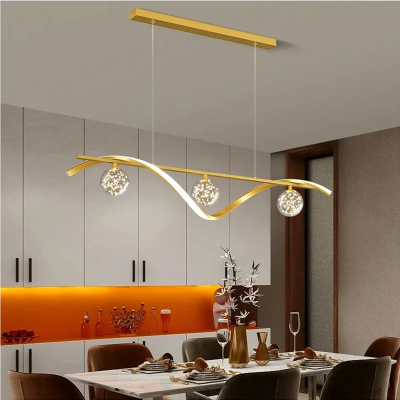 Modern Minimalist Led Pendant Lamps Dimming for Coffee Table Dining Room Kitchen Island Ceiling Chandelier Home Lighting Fixture San Remo Shops