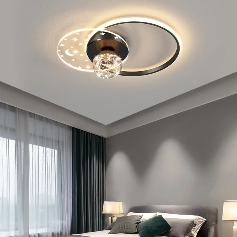 Nordic Bedroom LED Ceiling Lights Atmosphere Living Room LED Ceiling Lamp 2023 New Simple Master Bedroom Lighting Home Fixtures San Remo Shops