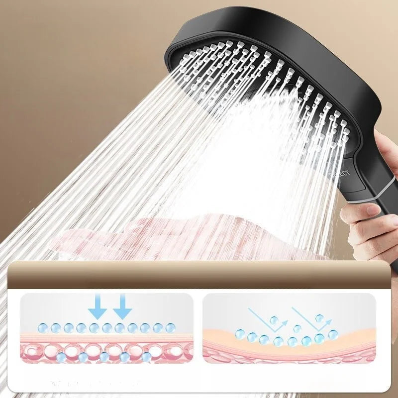 Xiaomi 13cm Large Panel Shower Head 3 Modes Adjustable High Pressure Massage Shower Head Filter Element Bathroom Accessories San Remo Shops